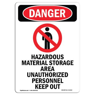SignMission Hazardous Material Danger Sign Wayfair