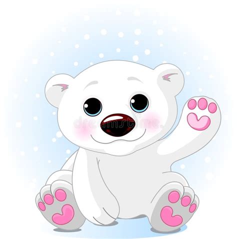 Cute Polar Bear Cub Stock Vector Illustration Of Cute 12464057