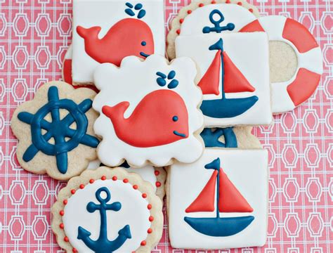 Nautical Themed Sugar Cookies 12 2400 Via Etsy Baby Shower