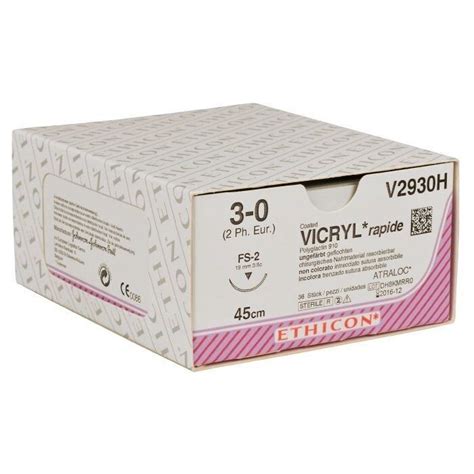 Vicryl Rapide Usp 3 0 45cm Fs 2 Undyed V2930h 36x1 Medische Vakhandel