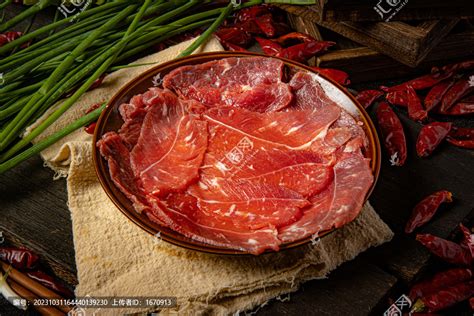 火锅菜品嫩牛肉中国菜系食品餐饮摄影素材汇图网