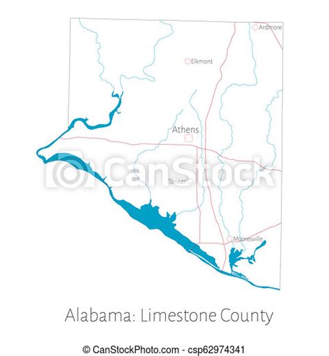 Map Of Limestone County In Alabama Detailed Map Of Limestone County In