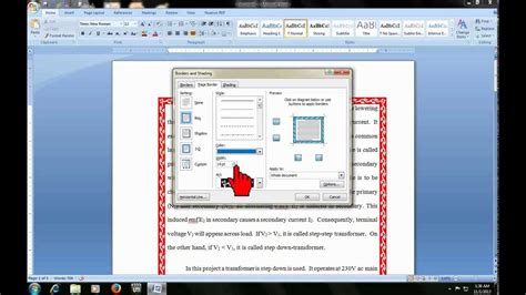 Microsoft Word Shortcut How To Insert Page Border Youtube