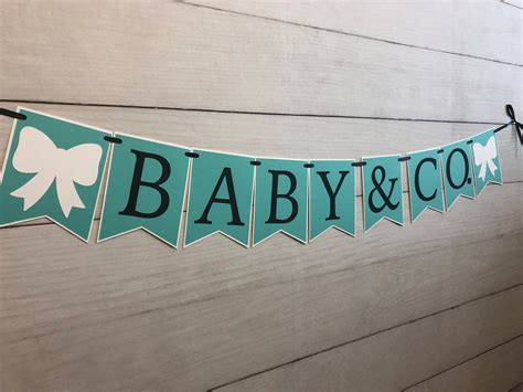 Baby And Co Banner Baby Shower Banner Themed Baby Shower Bride Etsy