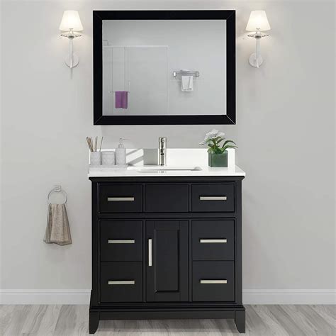 This chic vanity set is constructed of durable wood and is available in your choice of preferred finish. Vanity Art 36" Single Sink Bathroom Vanity Combo Set 6 ...