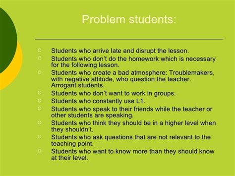 Solving Classroom Problems