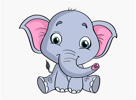 How To Draw Baby Elephant Easy Baby Elephant Drawing Hd