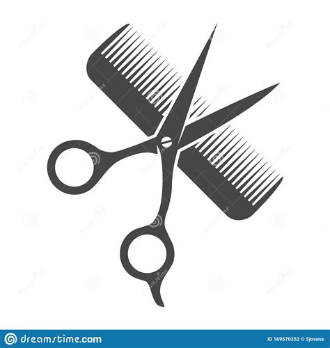 Comb And Scissors Icon Stock Vector Illustration Of Icon 169570252
