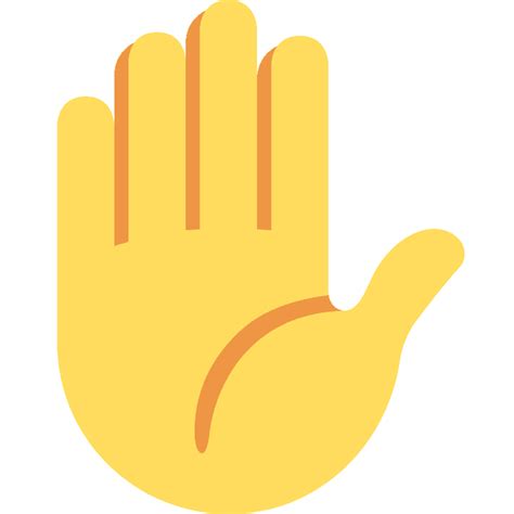 Raised Hand Icon Raised Hand Emoji Png Free Transparent Png Clipart