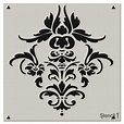 Damask Traditional Repeat Pattern Stencil (11"x11") | Stencil 1