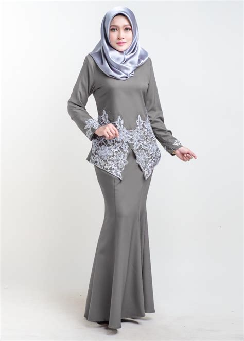 See more ideas about baju kurung, fashion, collection. Baju Kurung Moden Sereni Grey - LovelySuri.com