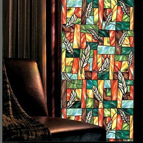 Stained Glass Decorative Vinyl Static Cling Window Film Decorated