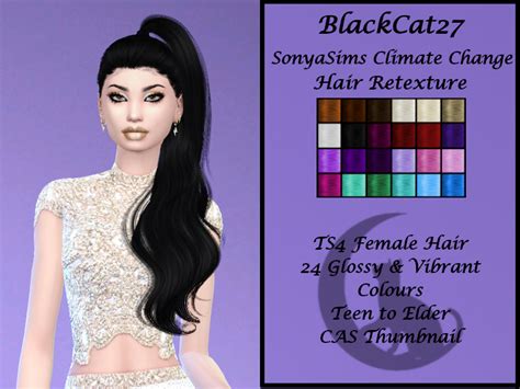 The Sims Resource Blackcat27 Sonyasims Climate Change Hair Retexture