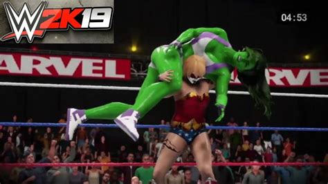 She Hulk Vs Fangirl WWE 2K19 Iron Woman Match YouTube