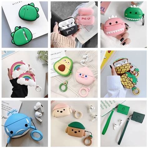 Silicone 3d Cute Funny Cartoon Case With Anti Lost Carabiner For