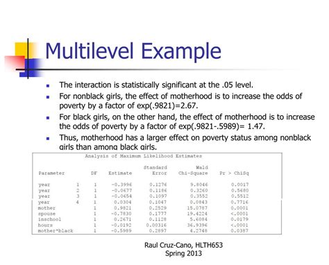Ppt Multilevel Modeling Logistic Powerpoint Presentation Free