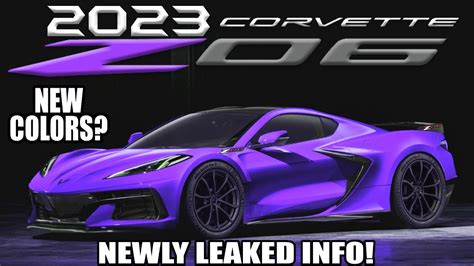 2023 C8 Corvette Z06 New Colors Green Purple Orange