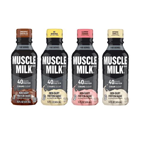 Muscle Milk Pro Series Protein Shake 4 Flavor Variety 40g Protein 14