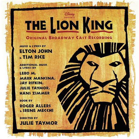 The Lion King Original 1997 Broadway Cast Recording By Elton John Tim