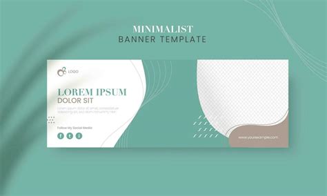 Advertising Minimalist Banner Template Design In Teal And White Color