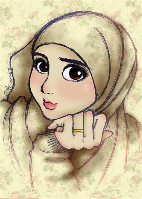 Drawing manga girl, manga character with angie art manga. New Hijab 2014: hijab girl sketch