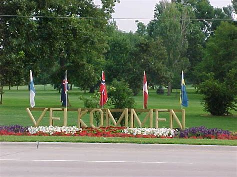 Story City Ia Welcome Sign At Park In Norwegian By Clayton