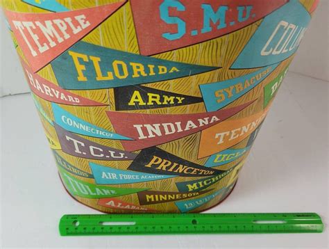 Vintage Cheinco Metal Trash Bin Garbage Can Made In Usa Etsy