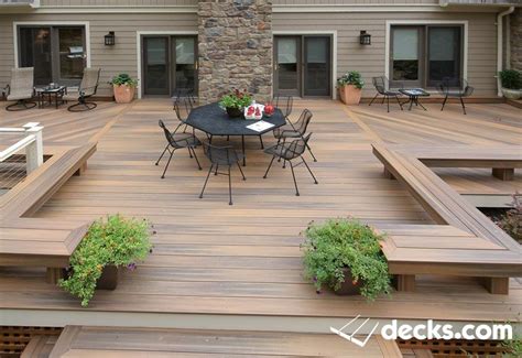 This Ground Level Deck Has A Symmetrical Look With On One Side A