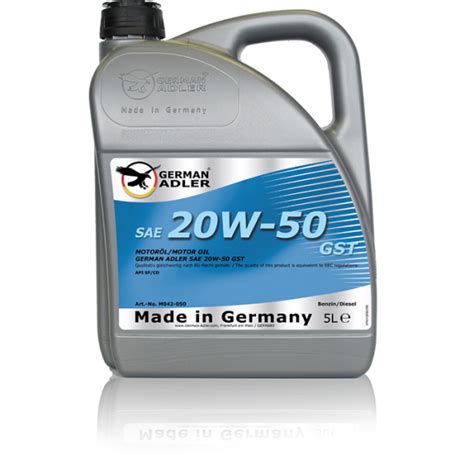 Motor Oil Sae 20w 50 Gst German Adler Made In Germany