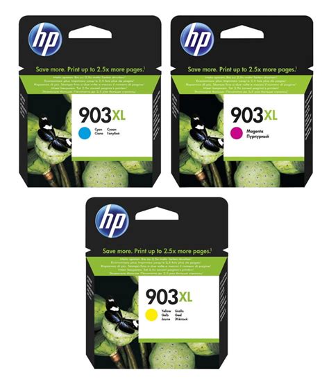 3 HP Druckerpatronen Original Tinte Nr 903 XL C M Y Multipack