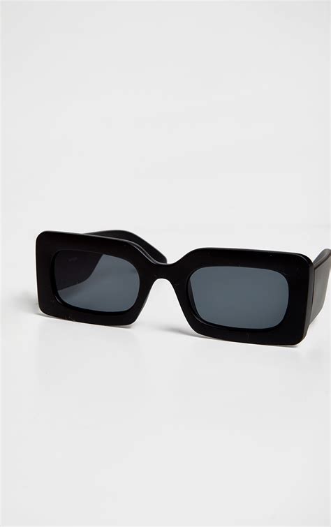 Black Oversized Square Frame Sunglasses Prettylittlething Usa