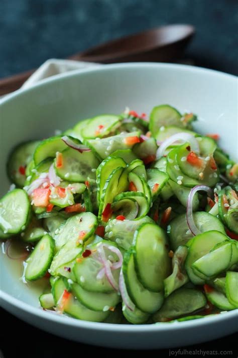 10 minute easy asian cucumber salad vegan recipe meal prep
