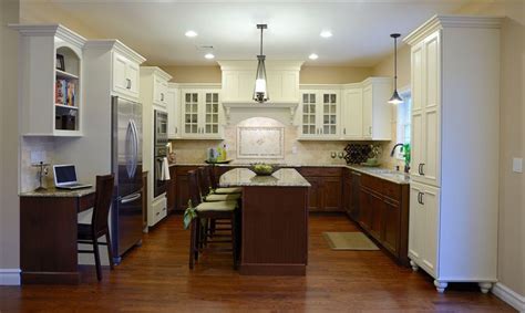 Check spelling or type a new query. Wood Stain lower painted white upper | Two tone kitchen ...