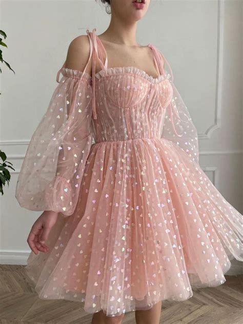 Pink Tulle Lace Short Prom Dress Pink Tulle Homecoming Dress · Of Girl