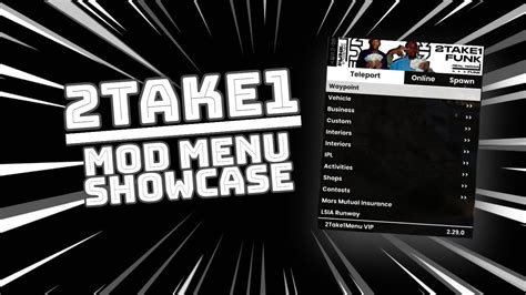 2take1 Gta 5 Mod Menu Showcase All Features Vip Youtube