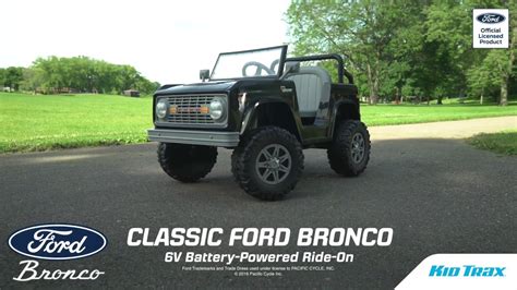 Classic Ford Bronco Battery Operated Trucks For Kids Kid Trax Youtube