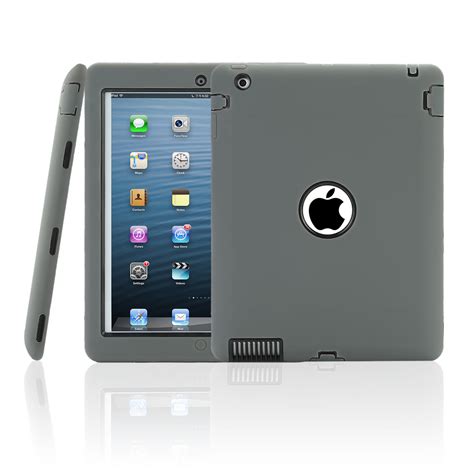 Heavy Duty Hybrid Shockproof Rubber Case Cover For Apple Ipad 234 Mini