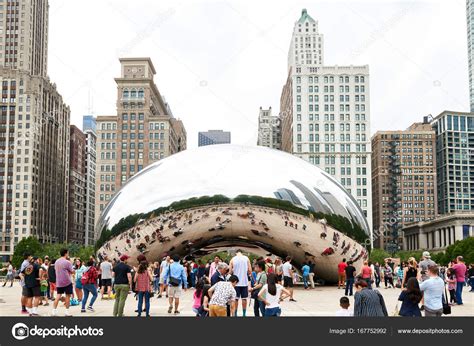 Millennium Park Chicago Featuring The Cloud Gate Sculpture Also Known