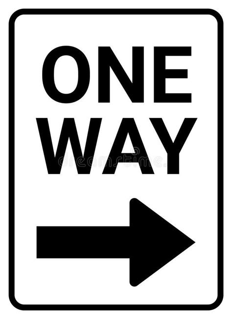 One Way Road Sign Traffic Direction Vector Arrow Board One Way Sign