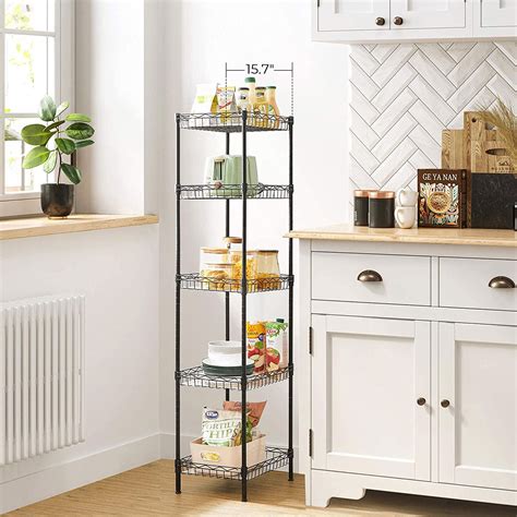 metal storage rack unit for kitchen home storage and organization songmics