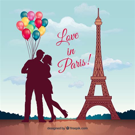 Love In Paris Happy Valentines Day Ecard Free Valentine Cards 2021