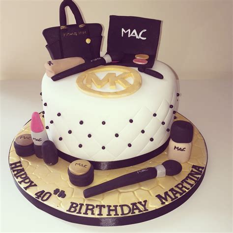 Or a personalised glass that celebrates her personality? Michael Kors and mac make up themed 40th birthday cake for ...