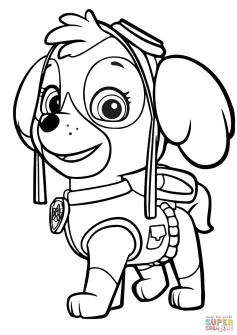 Most probably in the order of their creation. Paw Patrol Skye coloring page | Free Printable Coloring Pages