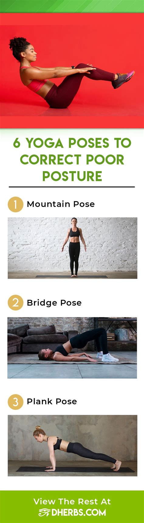 6 Yoga Poses To Correct Poor Posture Poor Posture Yoga Poses Easy