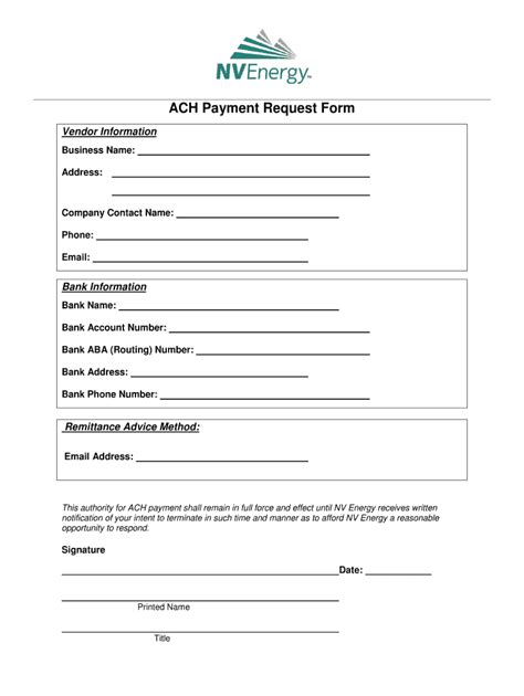 Ach Payment Request Form Fill And Sign Printable Template Online Us