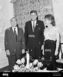John F. Kennedy with Arthur B. Krim and Dr. Mathilde Krim in New York ...