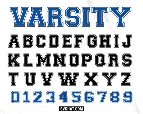 Stahls Varsity Font Free Download Svg Files For Cricut And Silhouette