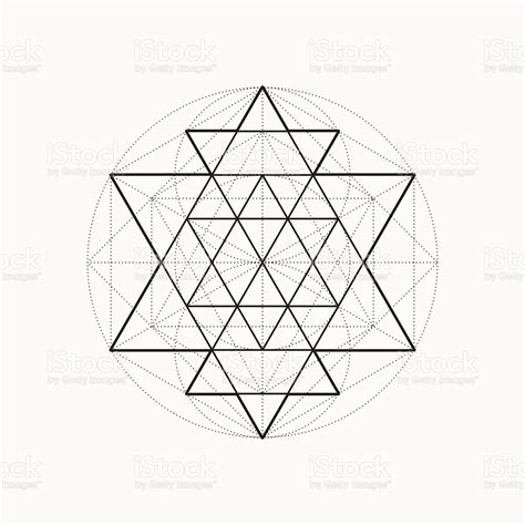 Geometric Shapes Line Design Triangle Stock Illustration