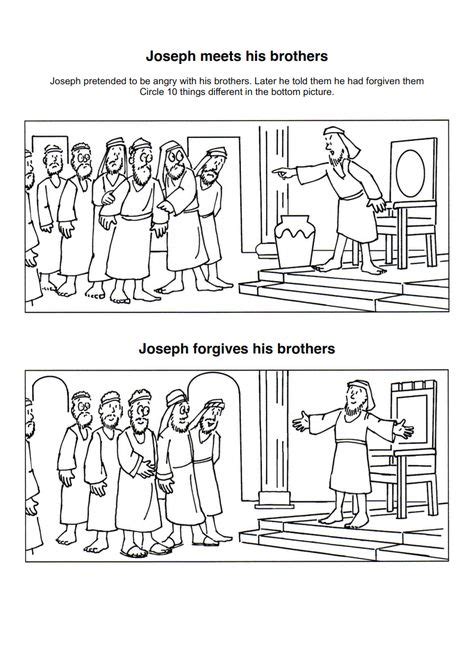 Joseph Forgives His Brothers Preschool Crafts Lesson Joseph Forgives