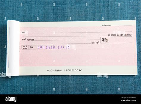 Close Up Of A Cheque Book Stock Photo Alamy